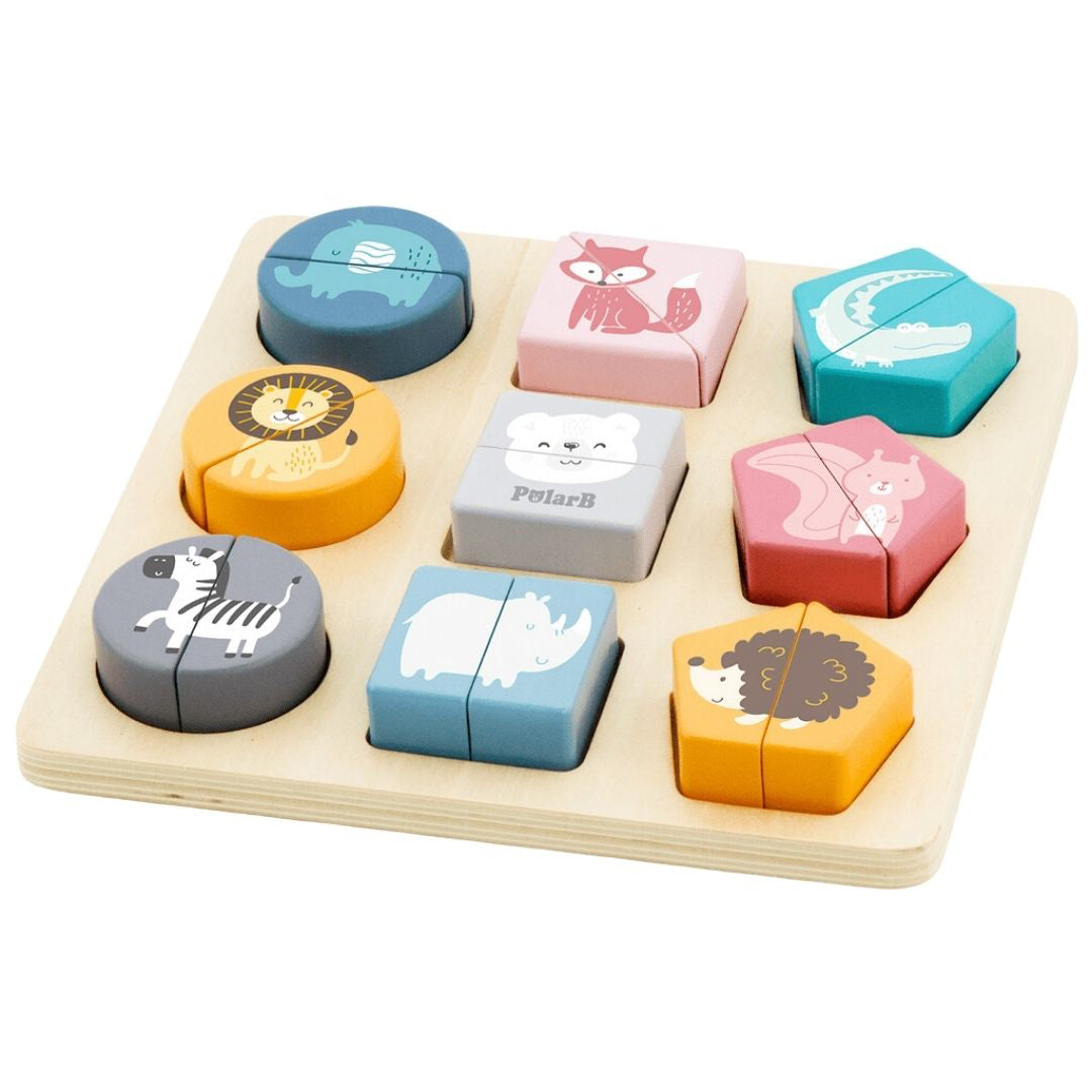 PolarB® Lesena vstavljanka sestavi žival PolarB