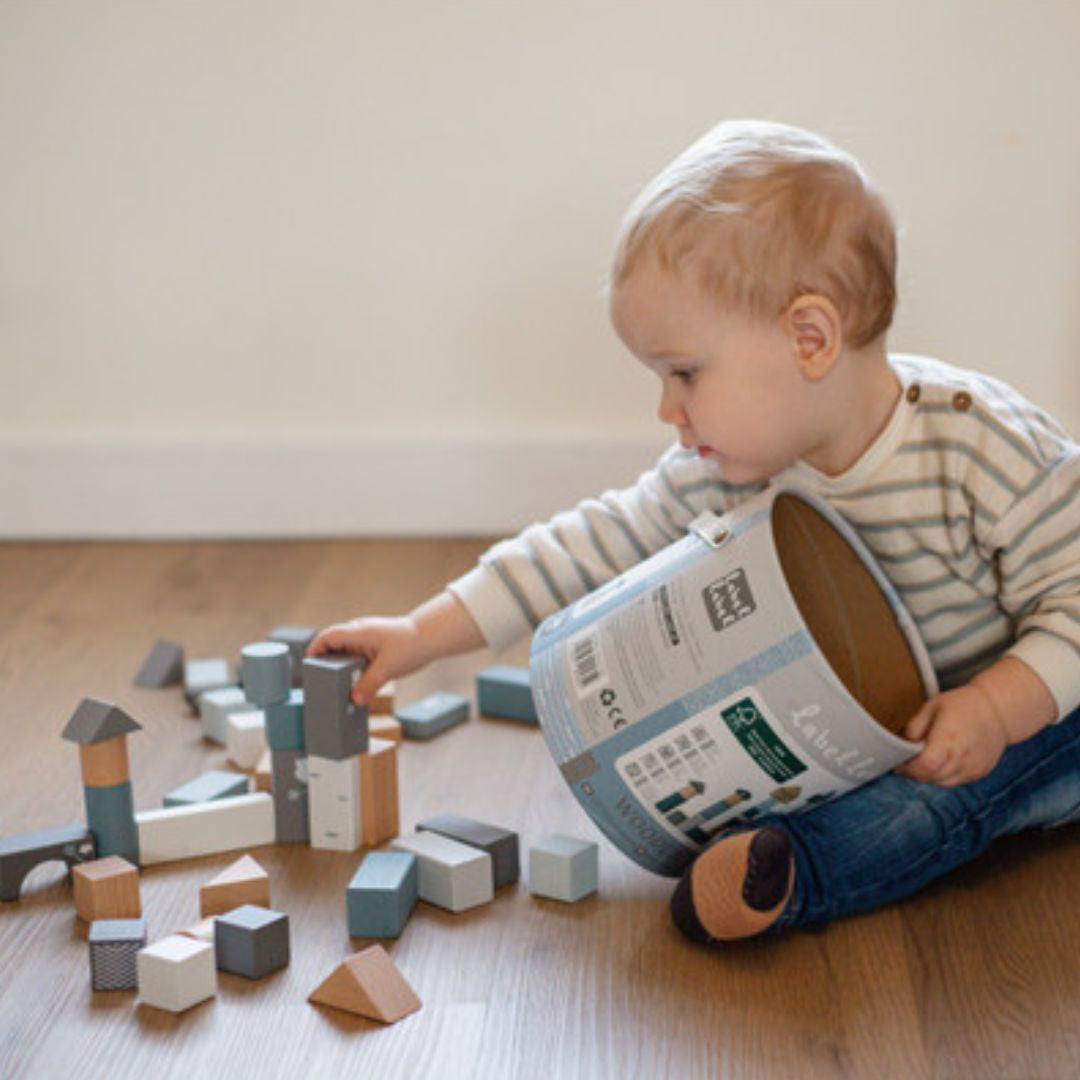 Label Label® Lesene kocke Blue 50 kos Label Label