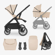 KikkaBoo® Otroški voziček s košaro 2v1 Naya Beige KikkaBoo