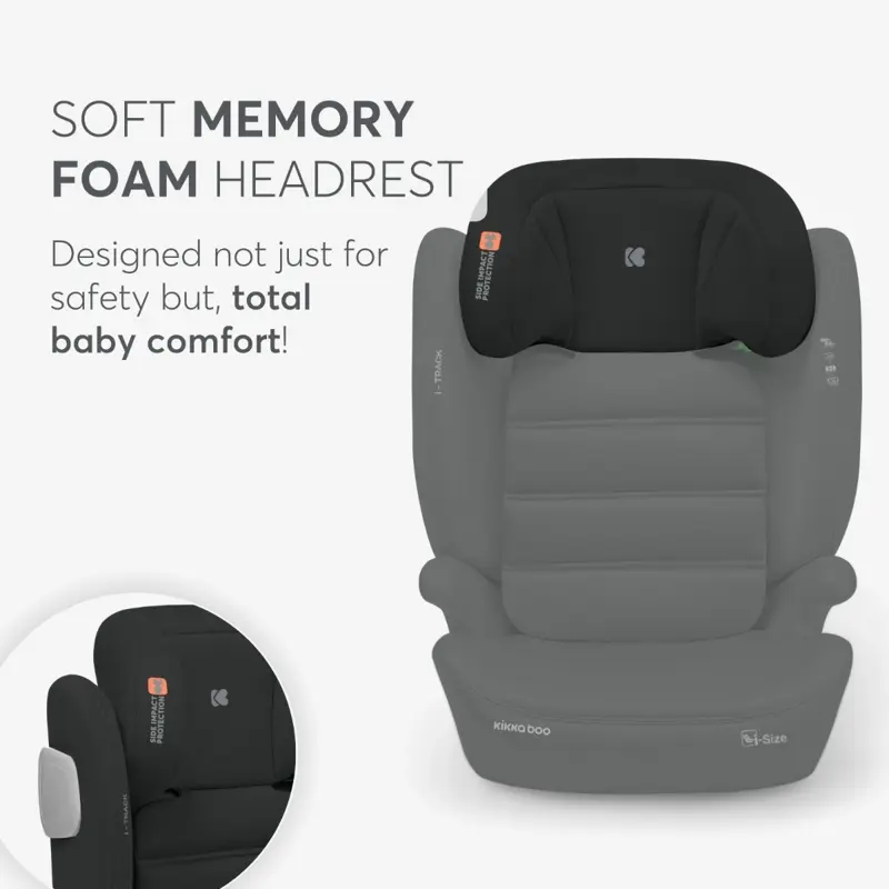 KikkaBoo® Otroški avtosedež i-Track i-SIZE (100-150 cm) Light Grey KikkaBoo