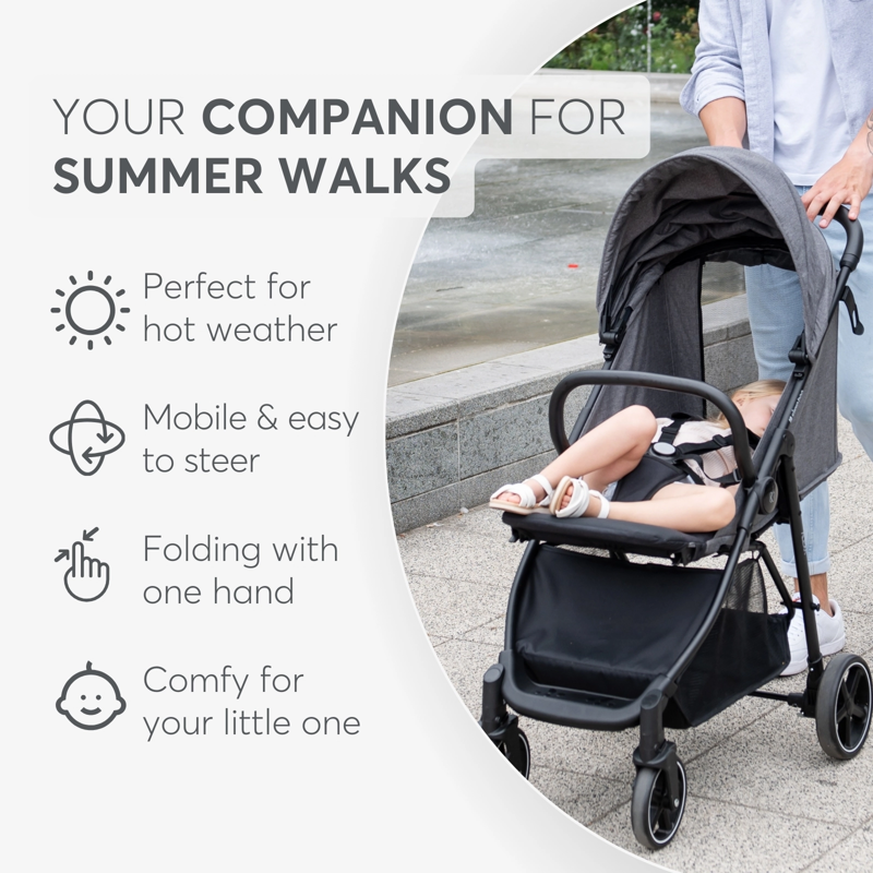 KikkaBoo® Otroški voziček Alexa Black KikkaBoo