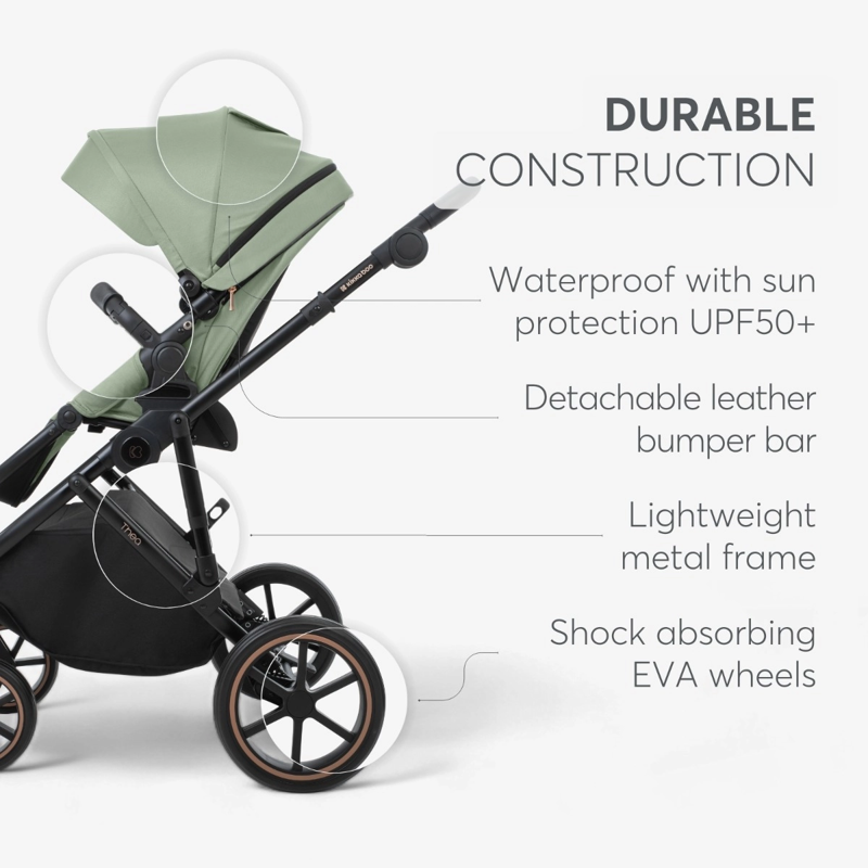 KikkaBoo® Otroški voziček s košaro 2v1 Thea Black KikkaBoo