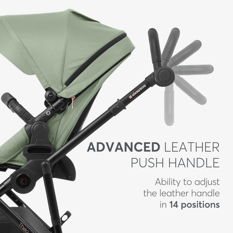 KikkaBoo® Otroški voziček s košaro 2v1 Thea Black KikkaBoo