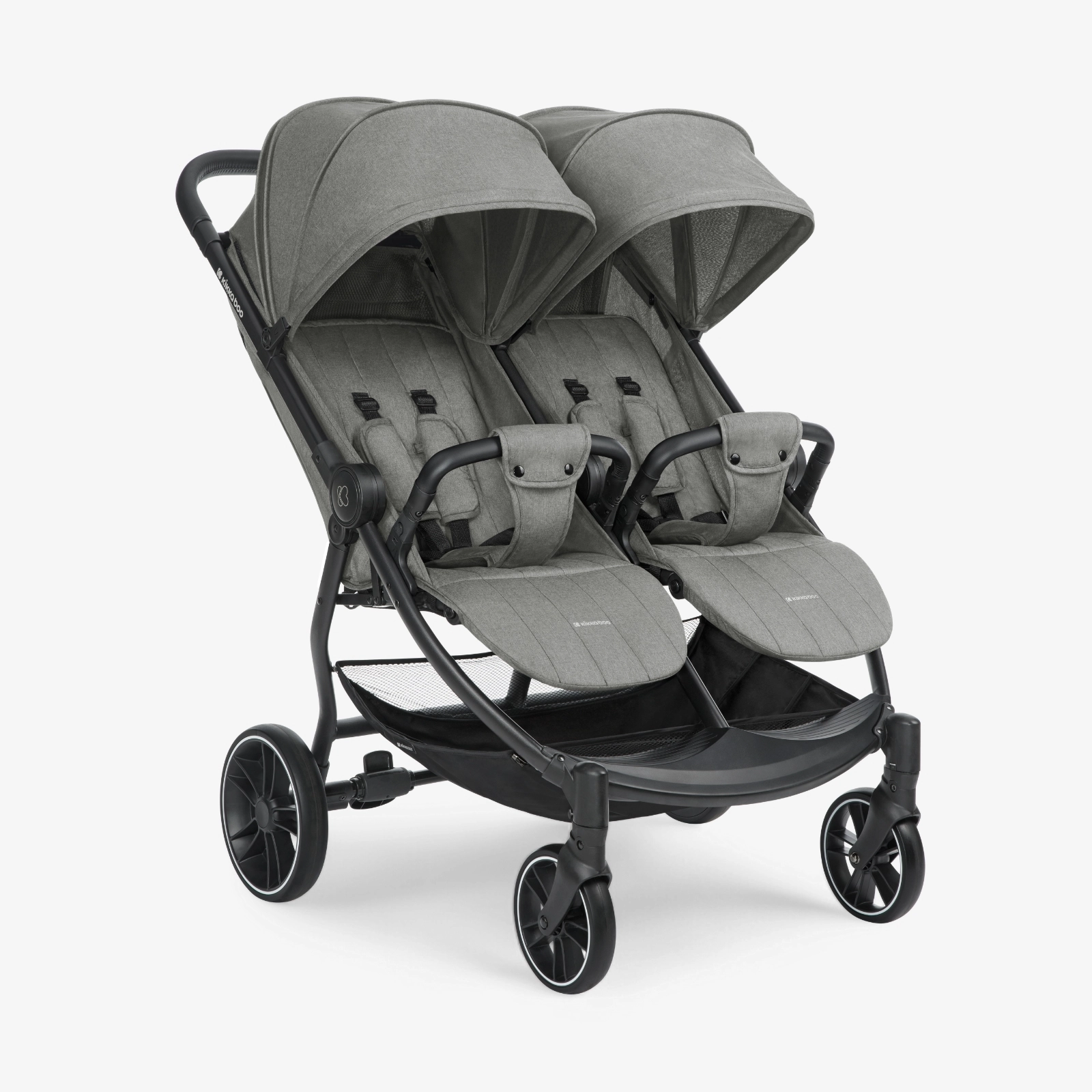 KikkaBoo® Otroški voziček za dvojčke Happy 2 Light Grey KikkaBoo