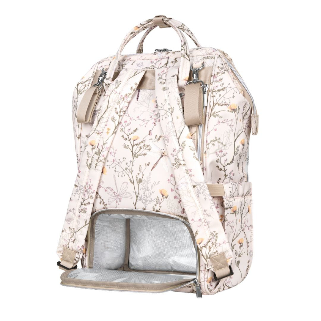 KikkaBoo® Previjalni nahrbtnik Siena Luxe Secret Garden Beige KikkaBoo