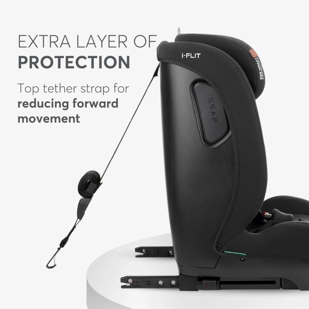 KikkaBoo® Otroški avtosedež i-Flit i-SIZE (76-150 cm) Black KikkaBoo