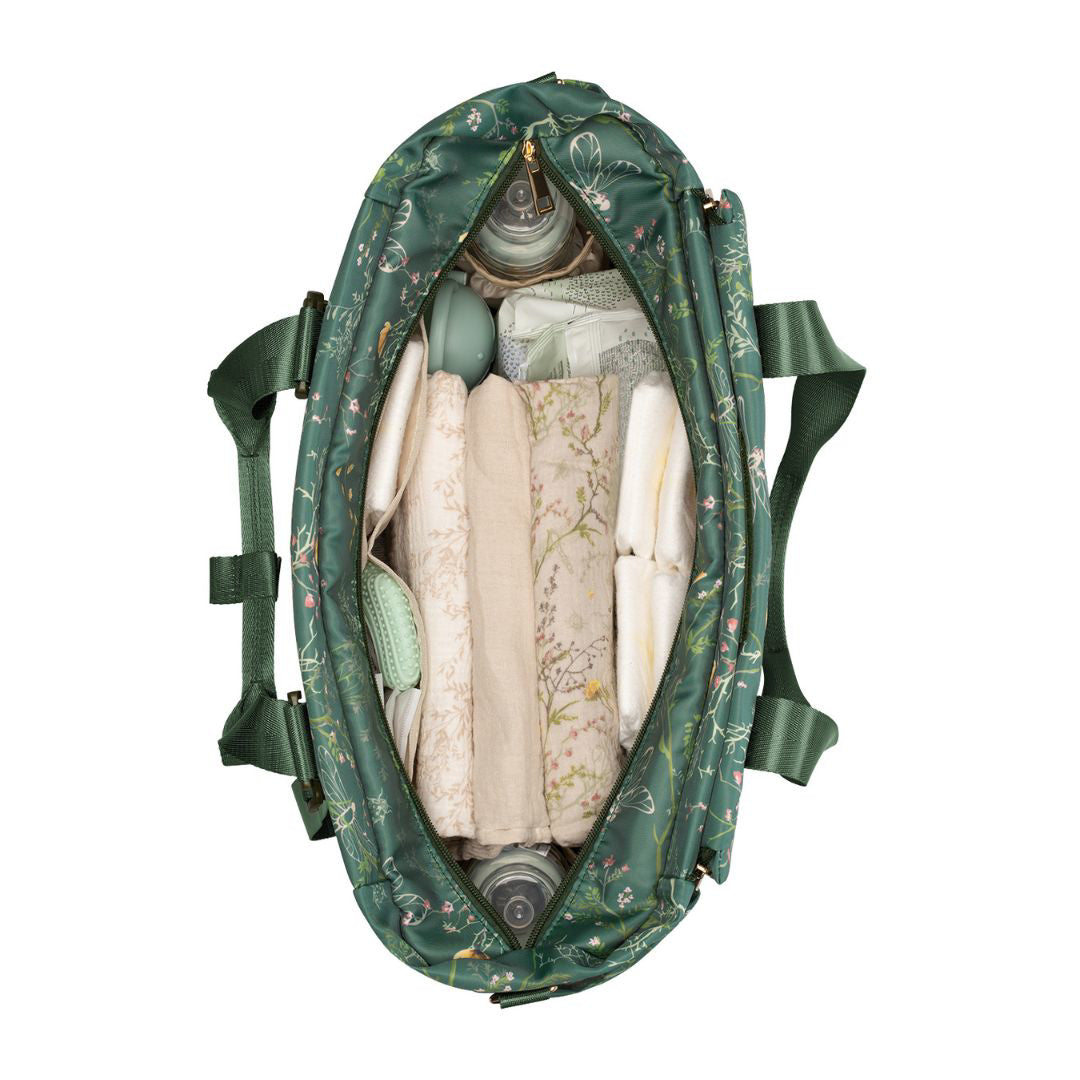 KikkaBoo® Previjalna torba Florence Secret Garden Green KikkaBoo