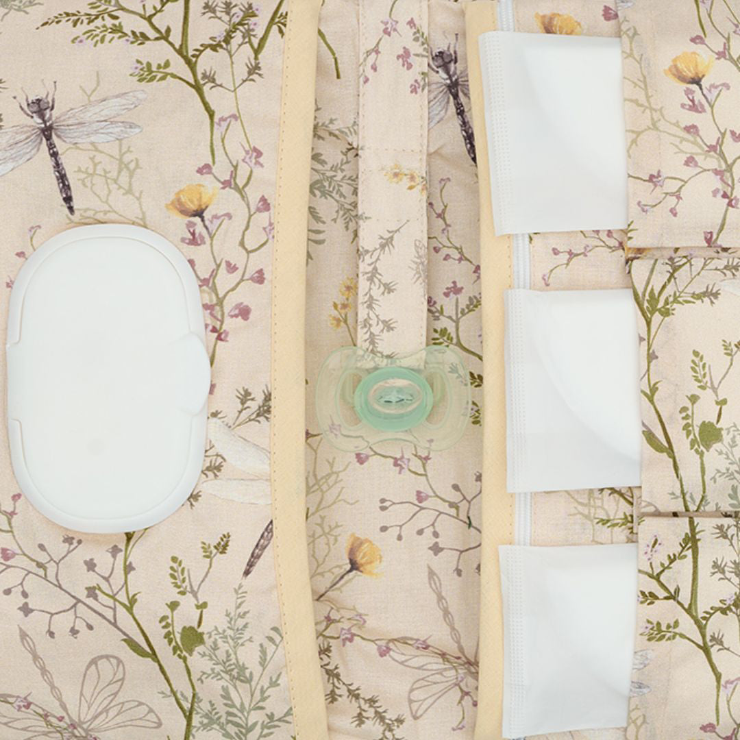 KikkaBoo® Torbica za plenice Secret Garden Beige KikkaBoo