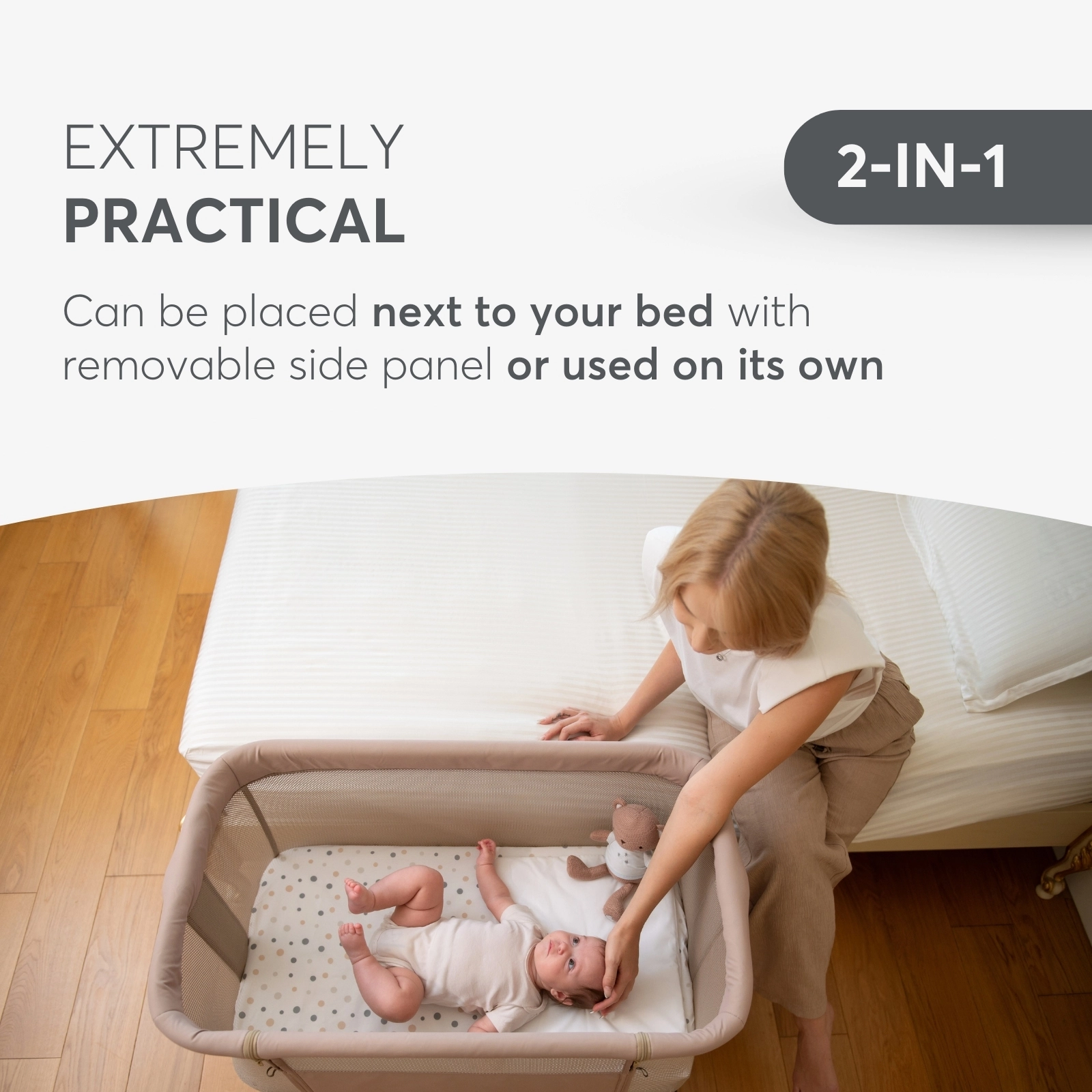 KikkaBoo® Obposteljna posteljica Noah Beige 2025 KikkaBoo