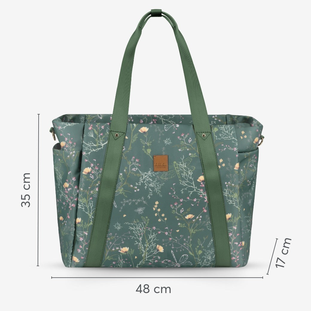 KikkaBoo® Previjalna torba Florence Secret Garden Green KikkaBoo