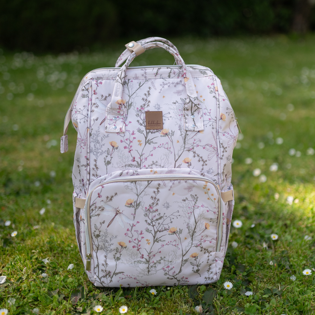 KikkaBoo® Previjalni nahrbtnik Siena Luxe Secret Garden Beige KikkaBoo