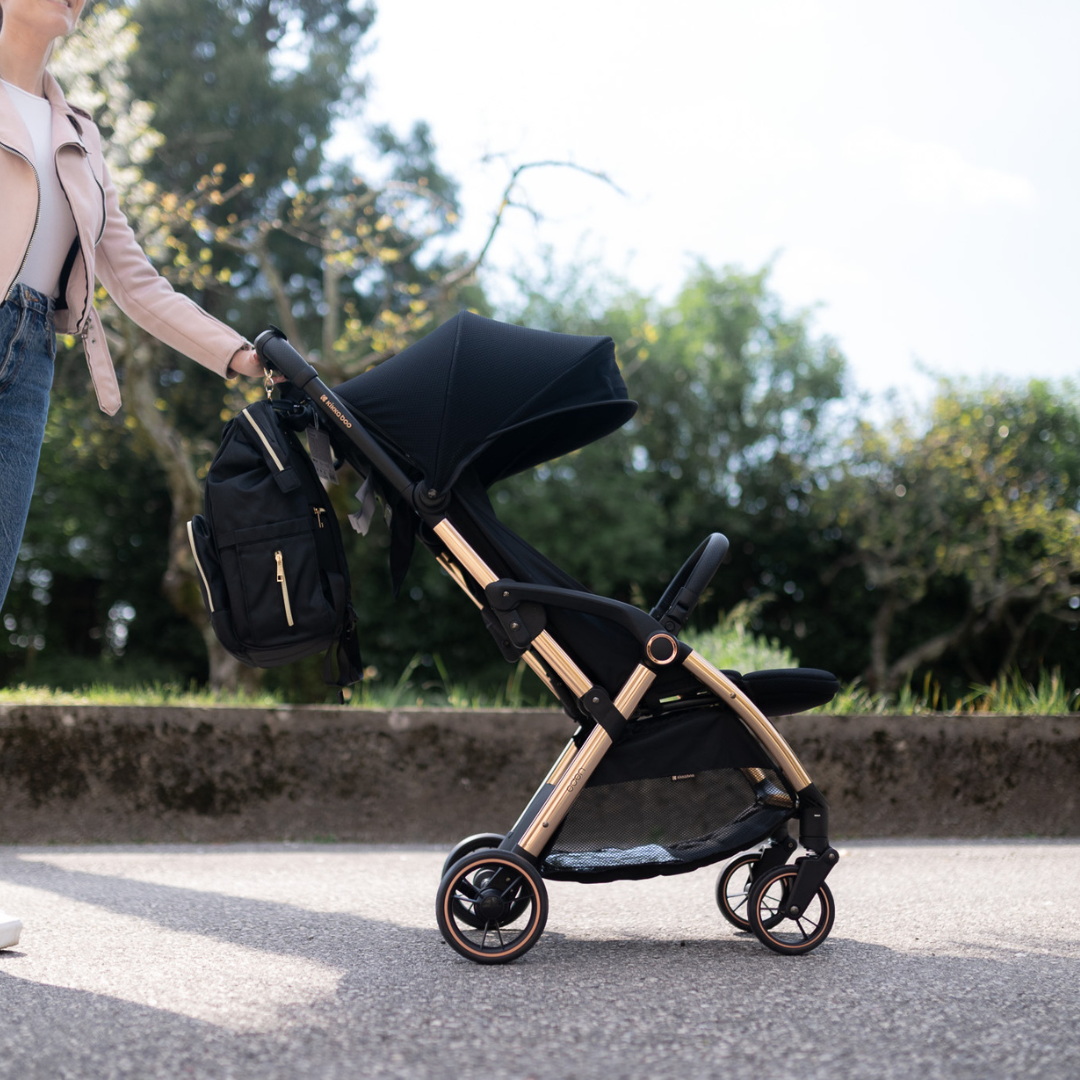 KikkaBoo® Previjalni nahrbtnik Siena Black & Gold 2025 KikkaBoo