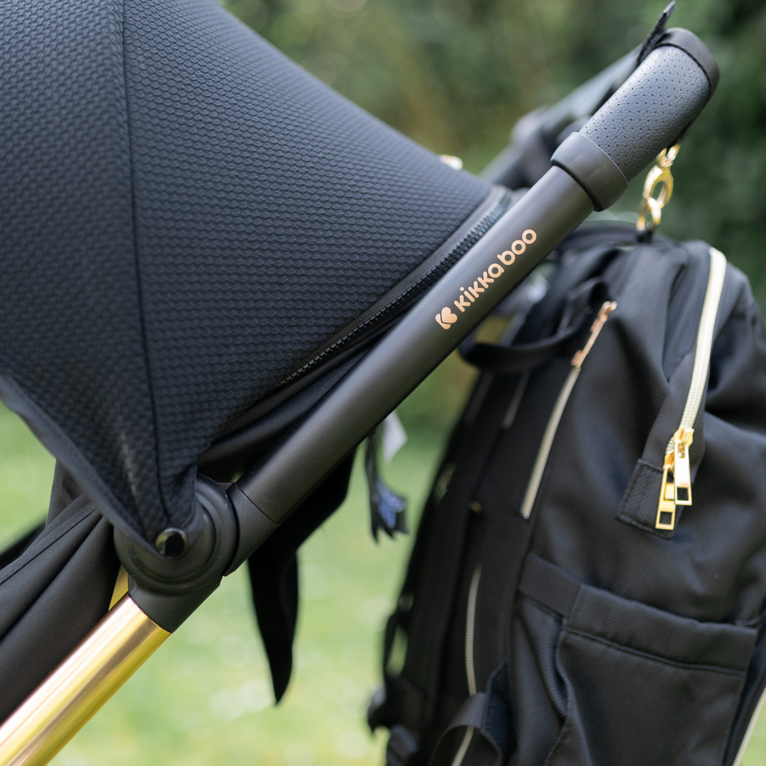 KikkaBoo® Previjalni nahrbtnik Siena Black & Gold 2025 KikkaBoo