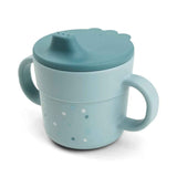 Done by Deer® Lonček s poklopcem Foodie Happy Dots Blue
