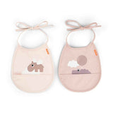 Done by Deer® Set di due bavaglini Happy Clouds Powder