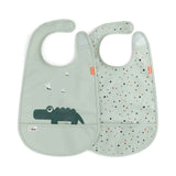 Done by Deer® Set di due bavaglini Croco Green