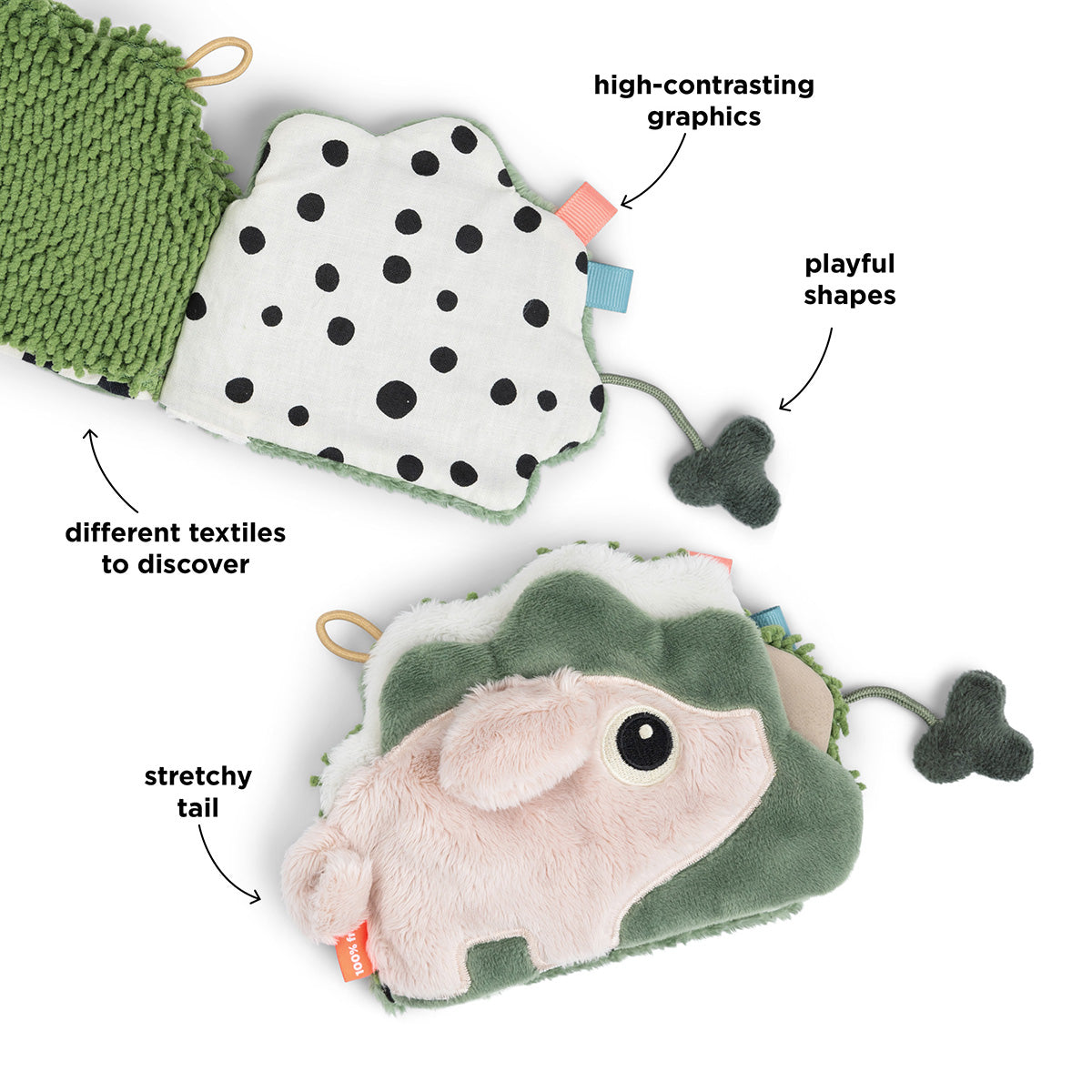 Done by Deer® Senzorična mehka knjigica Tiny Farm Colour Mix Done by Deer