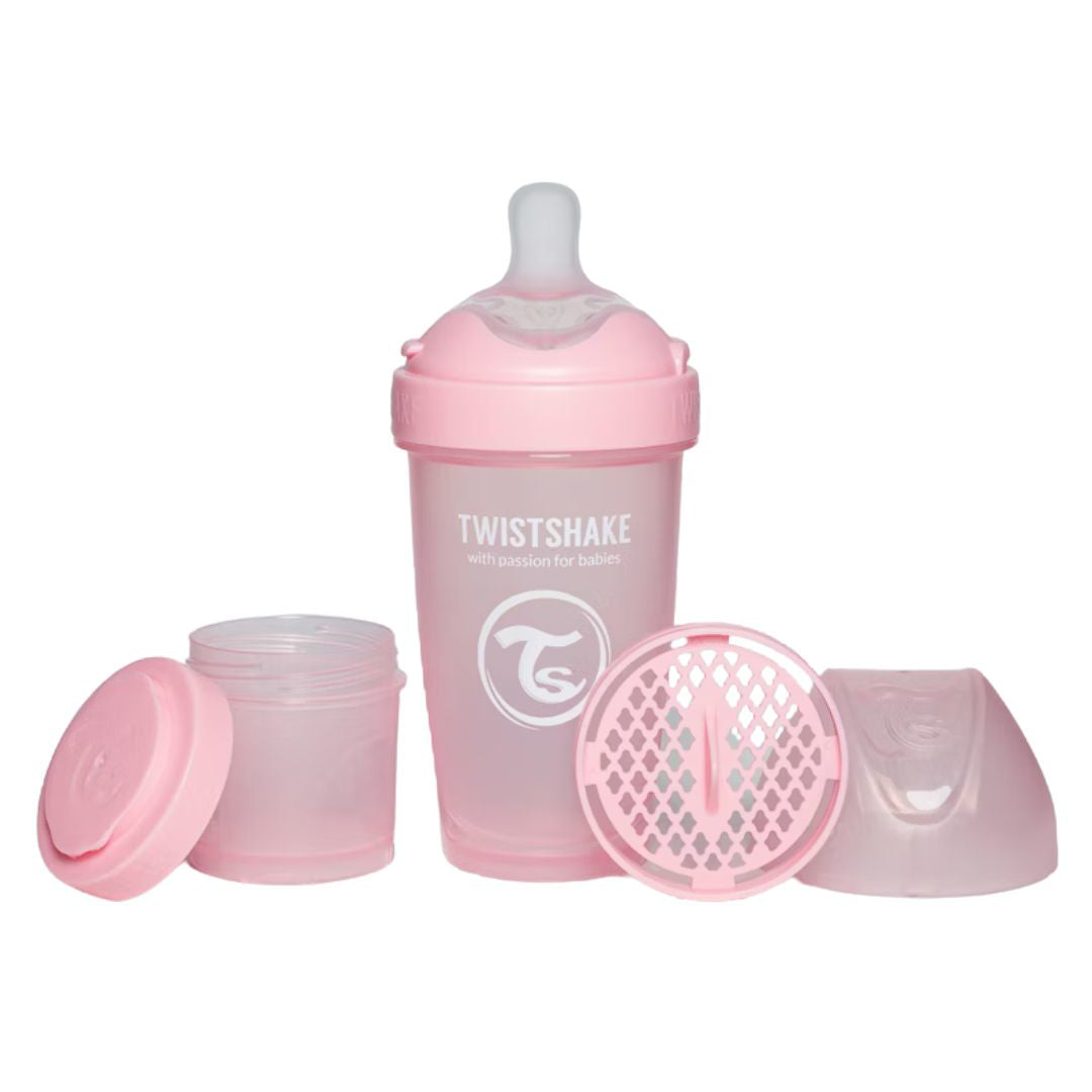 Twistshake® Steklenička PRO Double Anti-Colic 260ml Pastel Pastel Pink Twistshake