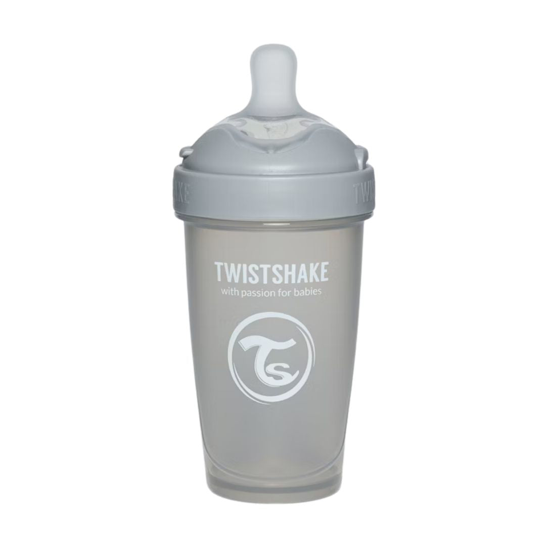 Twistshake® Steklenička PRO Double Anti-Colic 260ml Pastel Pastel Grey Twistshake