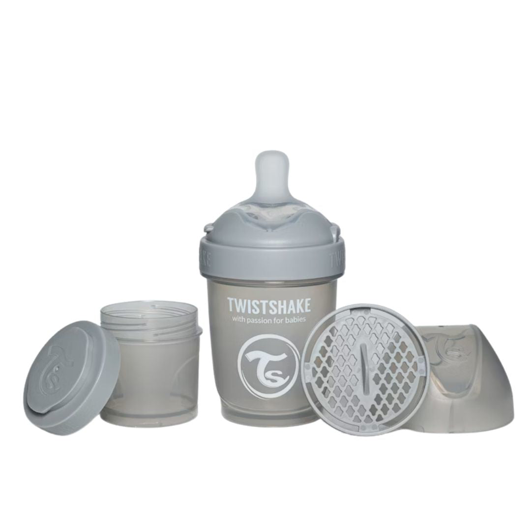 Twistshake® Steklenička PRO Double Anti-Colic 180ml Pastel Pastel Grey Twistshake