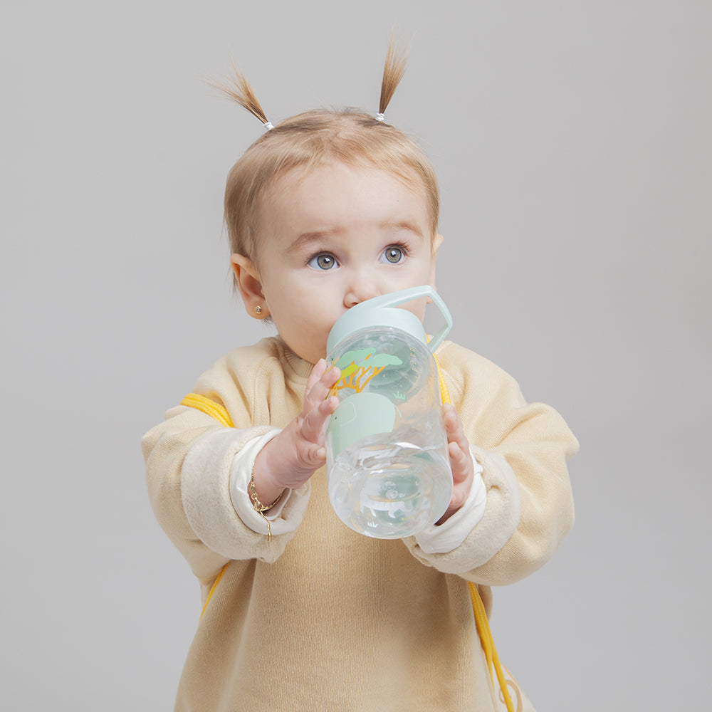 Miniland® Steklenička s slamico 450ml Jungle Miniland