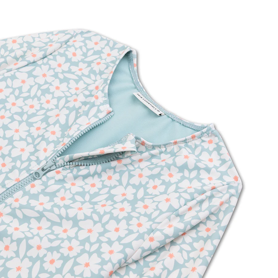 Swim Essentials® Otroške enodelne kopalke Green Flowers Swim Essentials