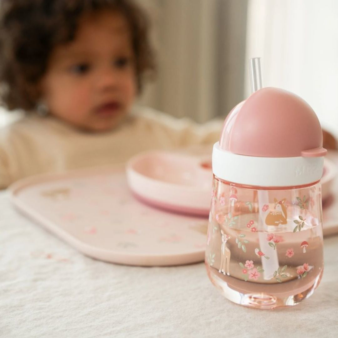 Little Dutch® Steklenička s slamico Fairy Garden 300ml Little Dutch