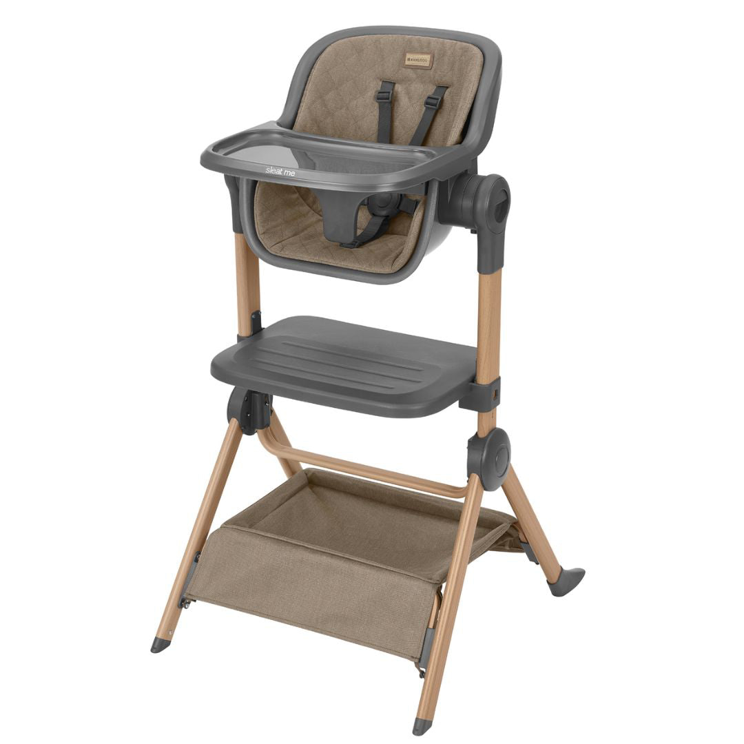 KikkaBoo® Obposteljna posteljica in stolček za hranjenje 2v1 Sleat Me Beige KikkaBoo