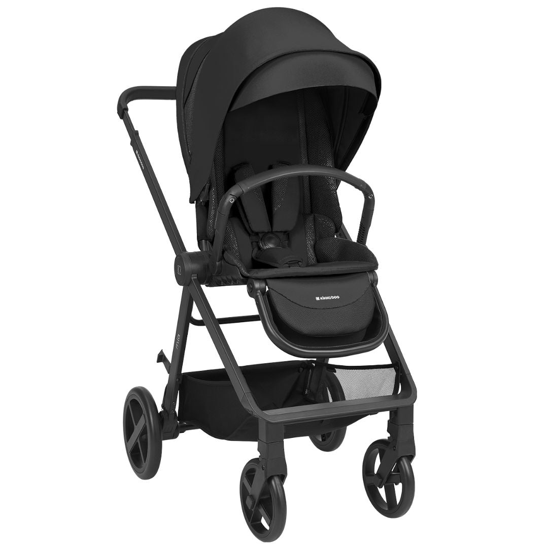 KikkaBoo® Otroški voziček s košaro 3v1 Mia Black KikkaBoo