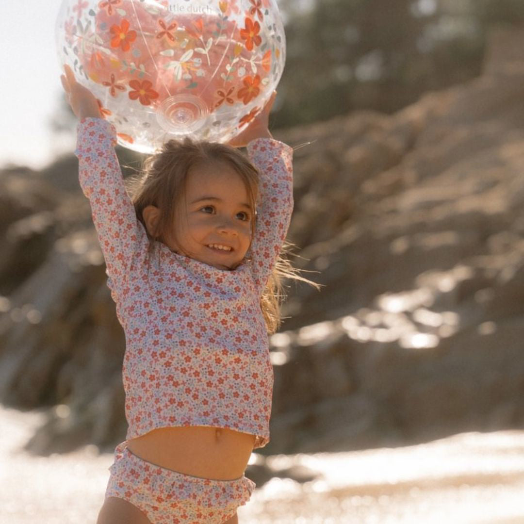 Little Dutch® Otroška kopalna majica z dolgimi rokavi Sunny Flowers Little Dutch