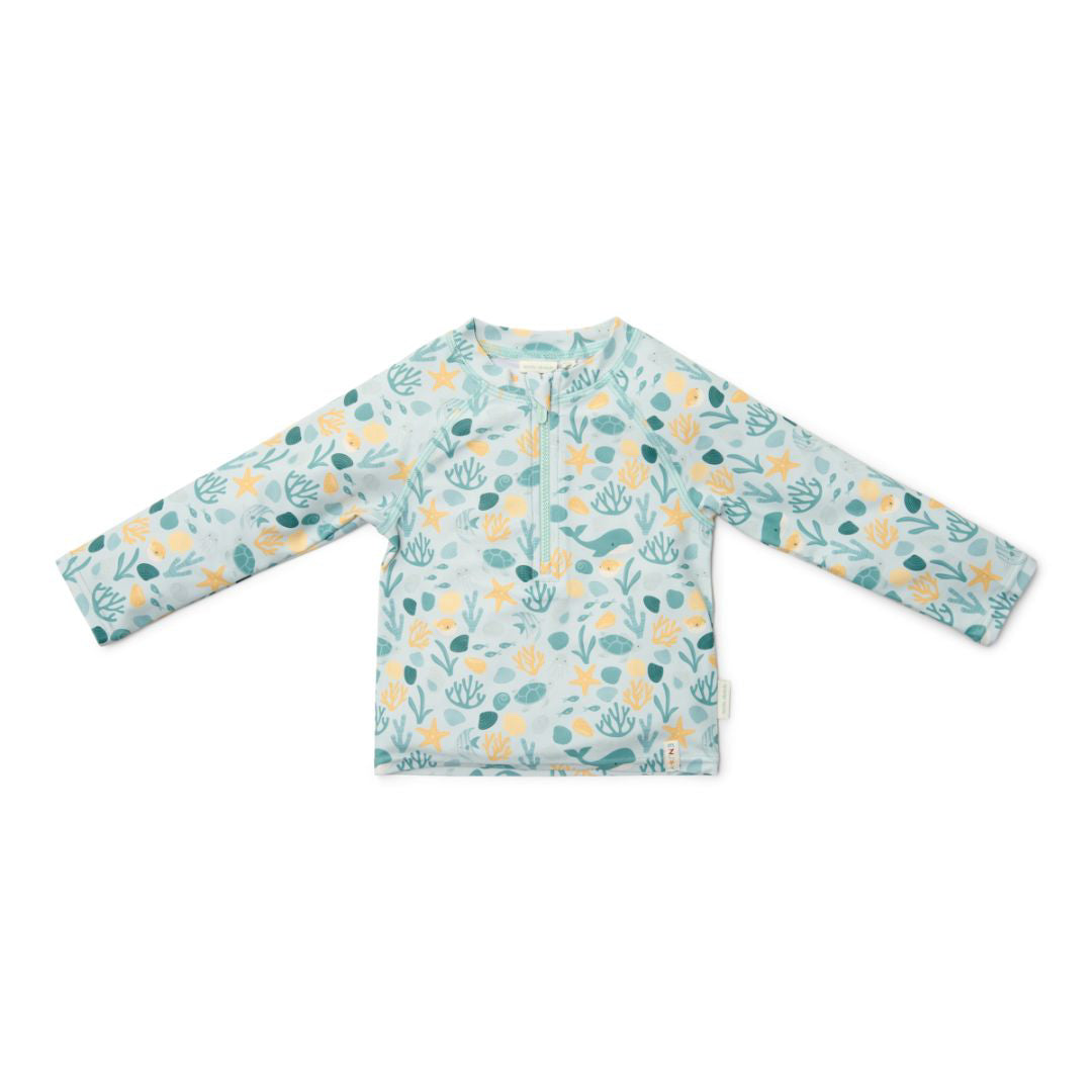 Little Dutch® Otroška kopalna majica z dolgimi rokavi Seashells Sunny Yellow 86 92 Little Dutch