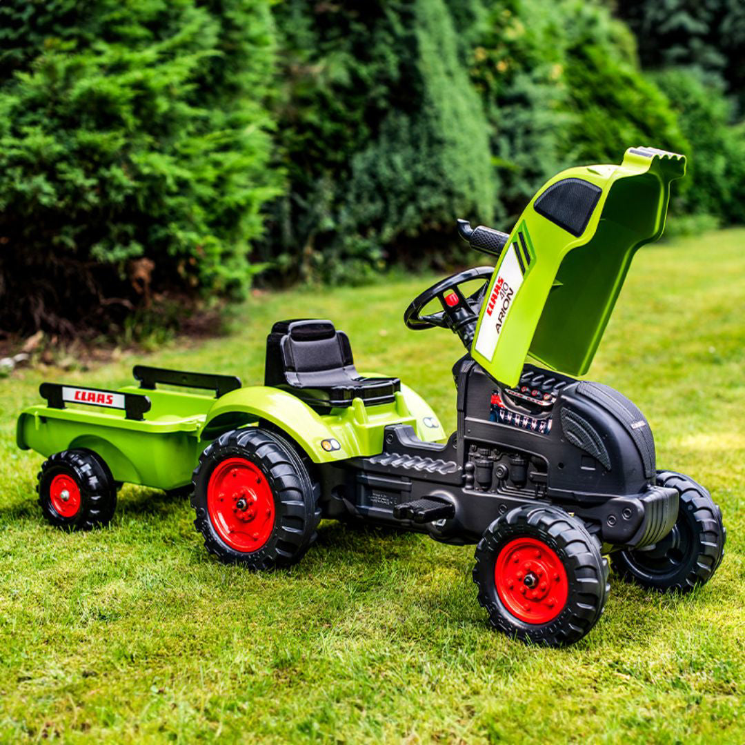 Falk® Traktor s pedali Claas Arion s prikolico Falk