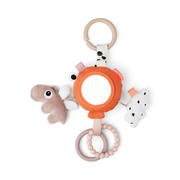 Done by Deer® Aktivnostna igračka za voziček z ogledalcem Happy Clouds Papaya Done by Deer