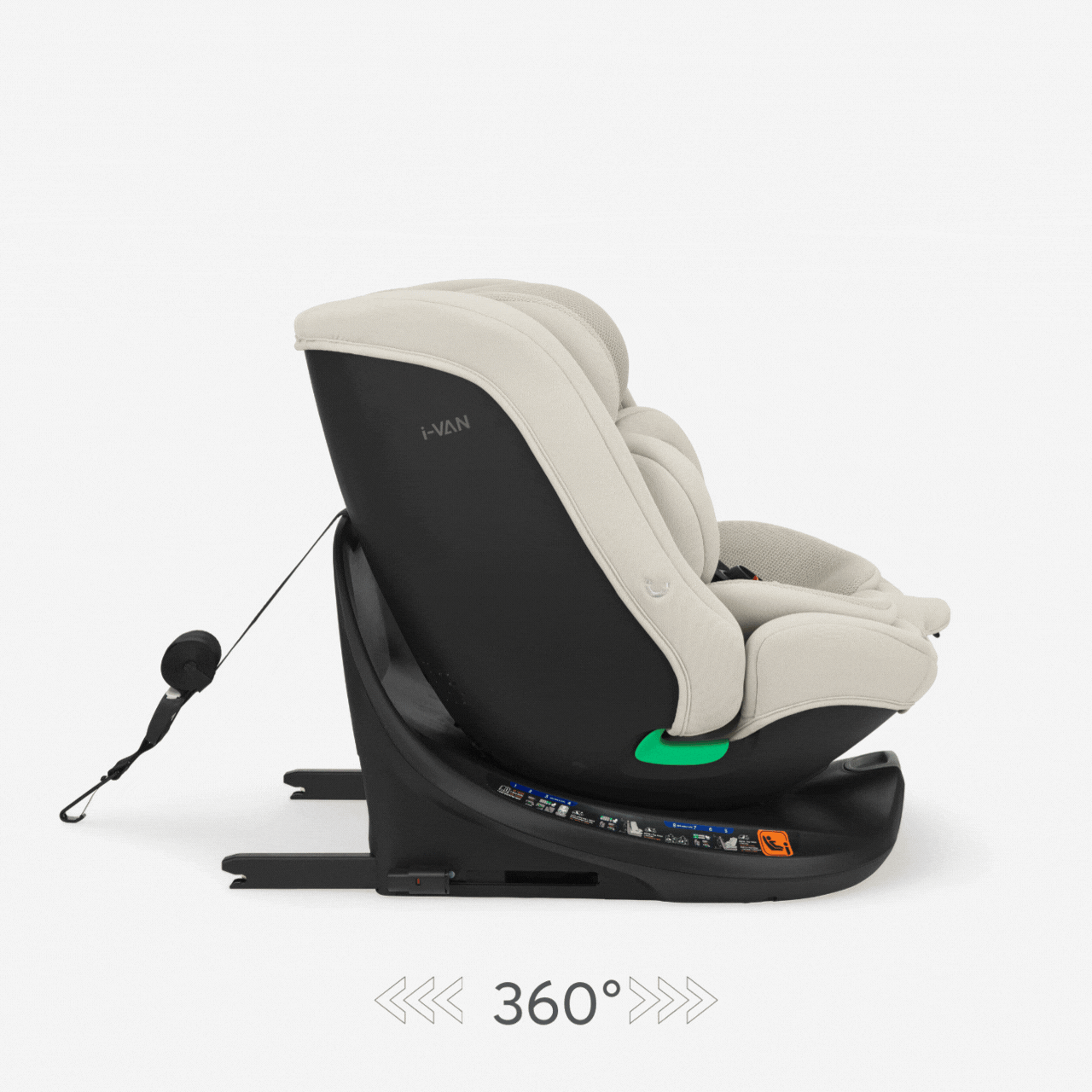 KikkaBoo® Otroški avtosedež 360°i-Van i-SIZE (40-150 cm) Light Beige KikkaBoo