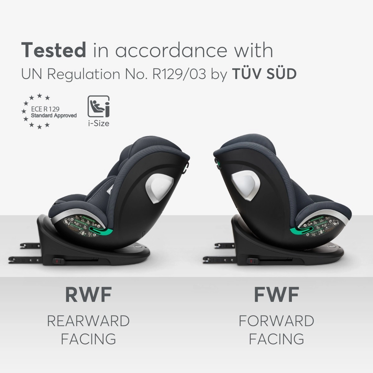 KikkaBoo® Otroški avtosedež 360° i-Drive i-SIZE (40-150 cm) Black KikkaBoo