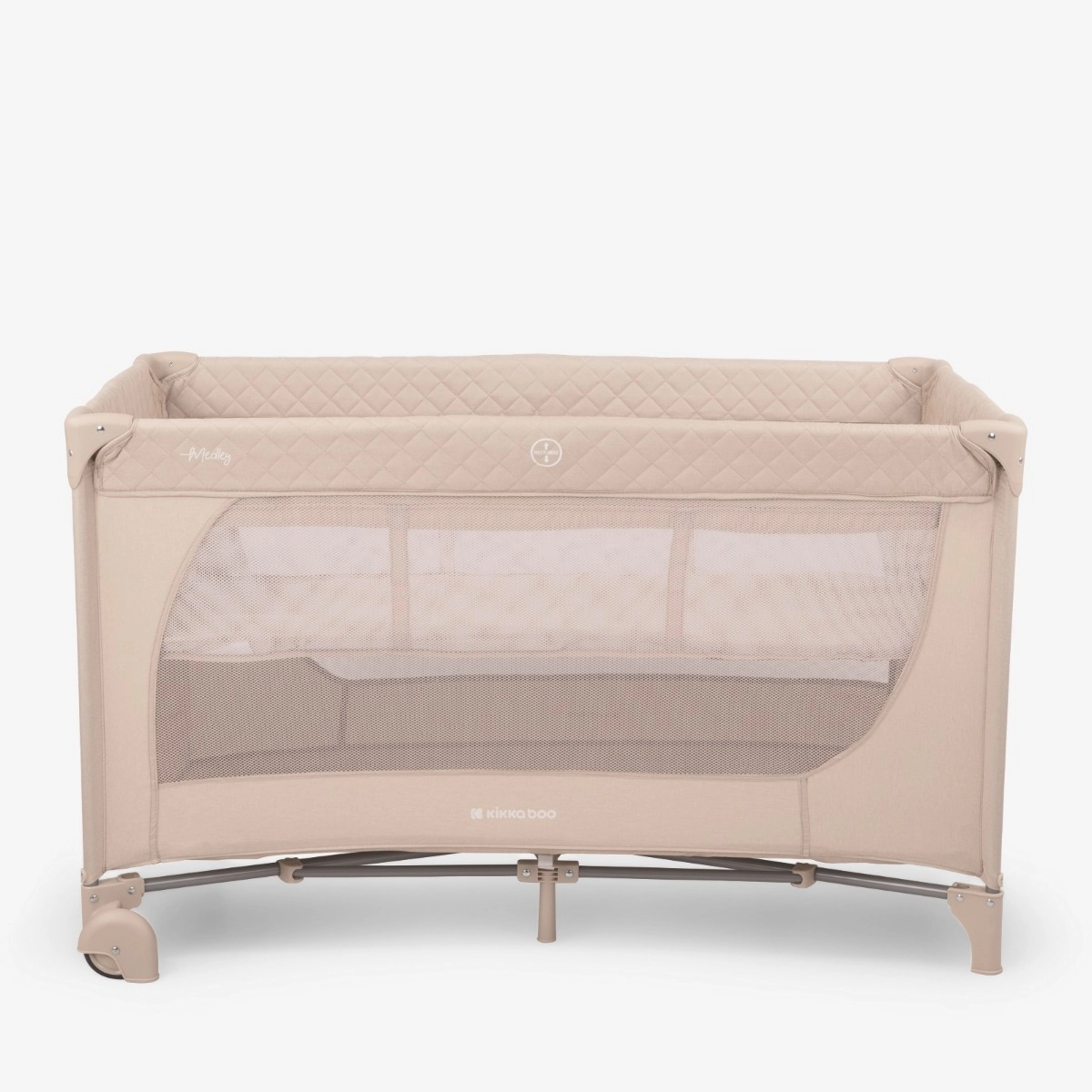 KikkaBoo® Prenosna posteljica 2 levels 125x65 Medley Beige KikkaBoo