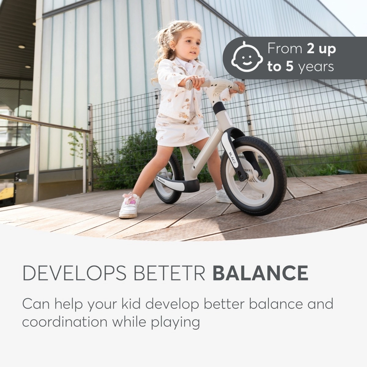 KikkaBoo® Otroški poganjalec Blace Beige KikkaBoo