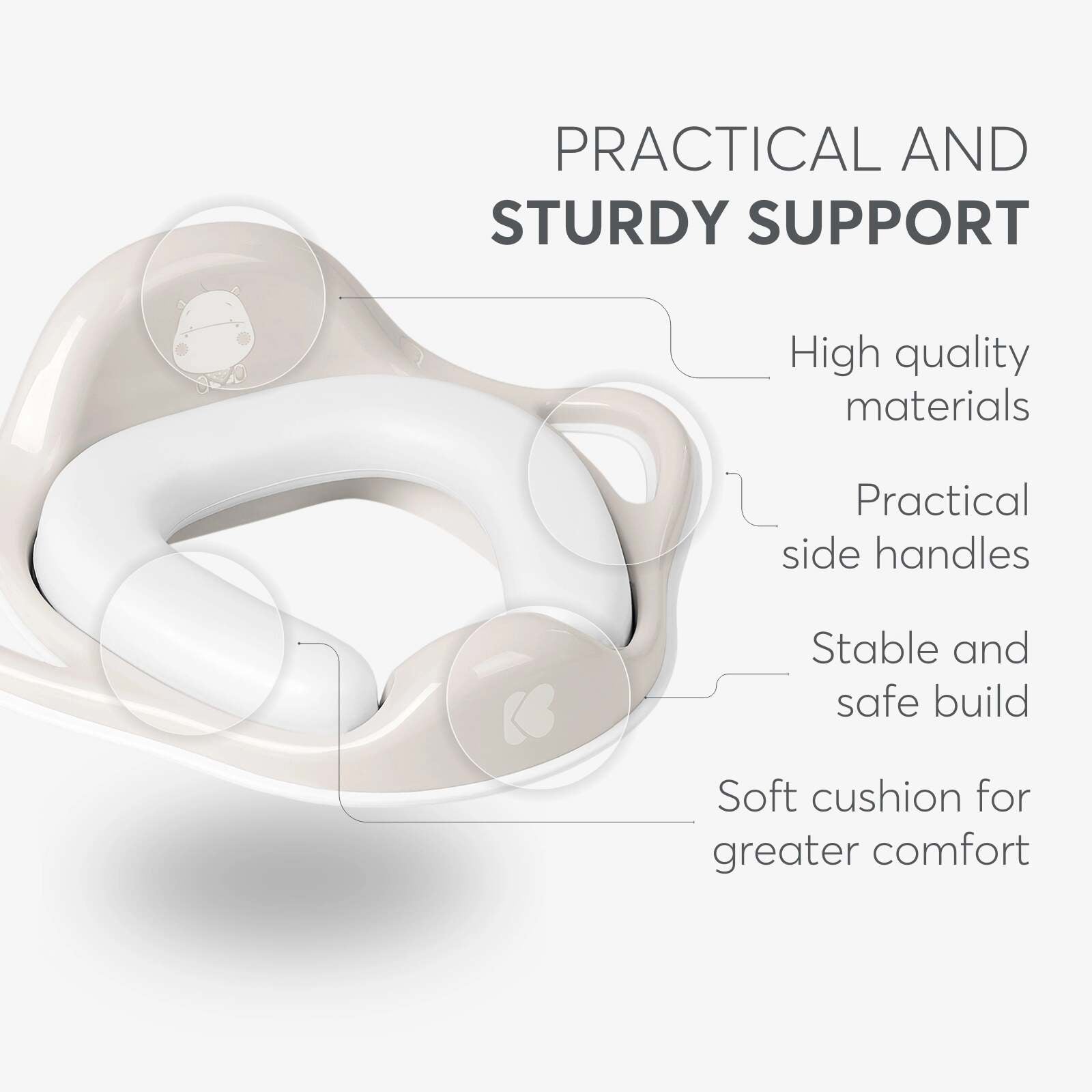 KikkaBoo® Nastavek za straniščno školjko Hippo Beige KikkaBoo