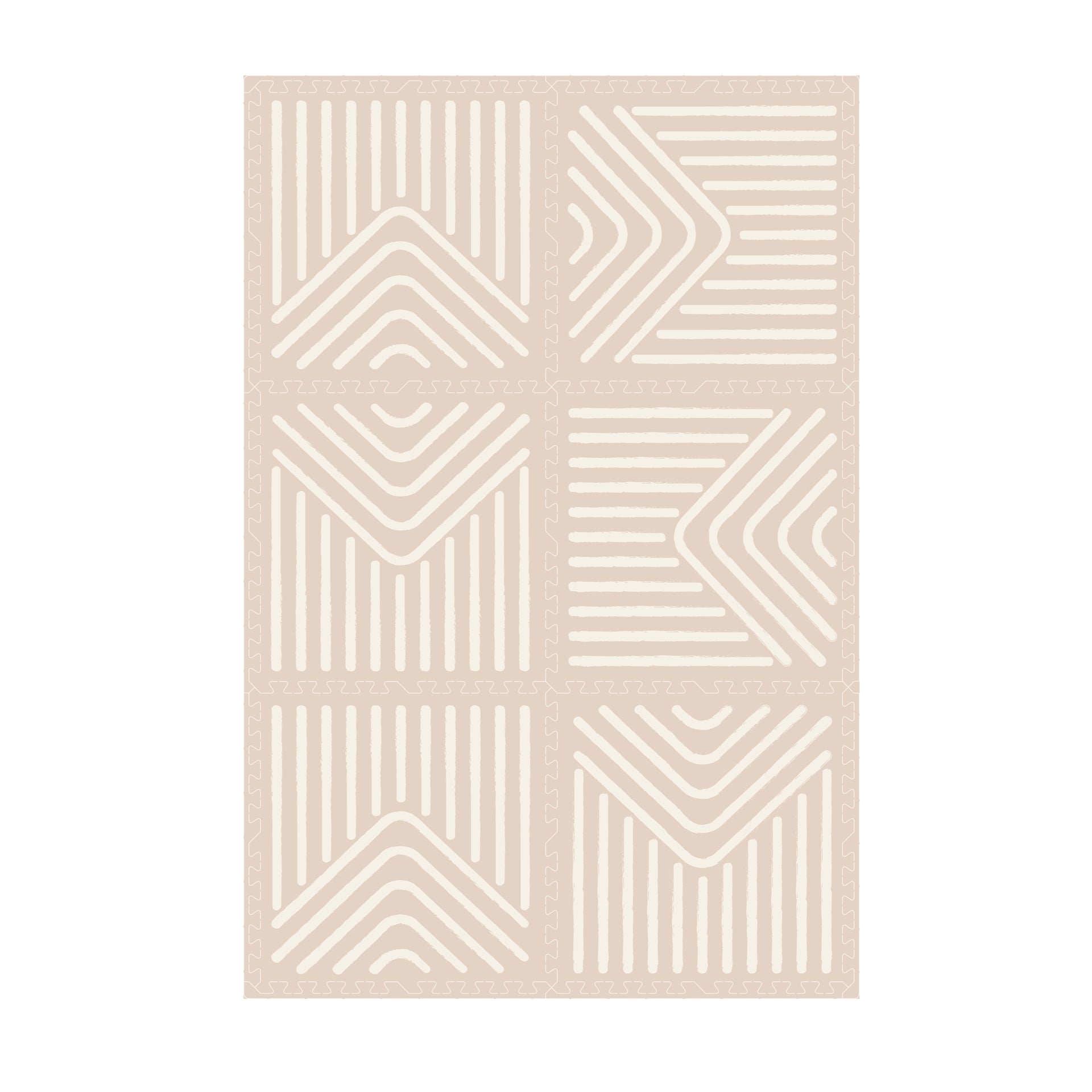 Evibell® Igralna podloga Puzzle 120x180 Lines Sand Evibell