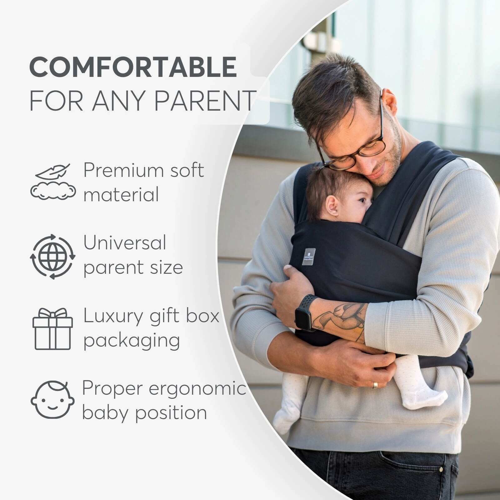 KikkaBoo® Nosilka wrap Isla Black KikkaBoo