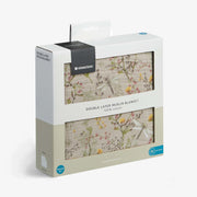 KikkaBoo® Odejica iz muslina 100x100 cm 2-slojna Secret Garden Beige KikkaBoo