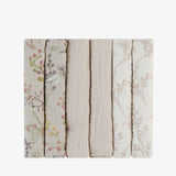 KikkaBoo® Krpice za umivanje iz muslina 6 kosov 30x30 cm Secret Garden Beige