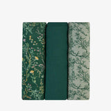 KikkaBoo® Muslin swaddle set 3 pcs 100x100 cm Secret Garden Green