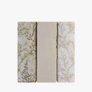 KikkaBoo® Tetra pleničke iz muslina 3 kosi 75x75 cm Secret Garden Beige KikkaBoo