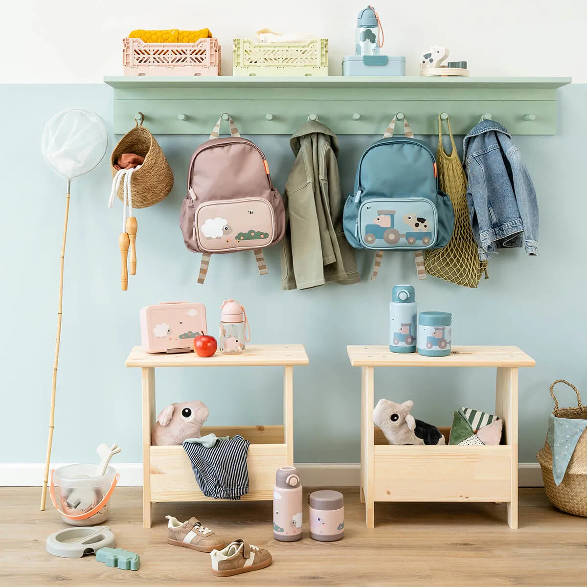 Done by Deer® Otroški nahrbtnik Tiny Farm 7,5l Done by Deer