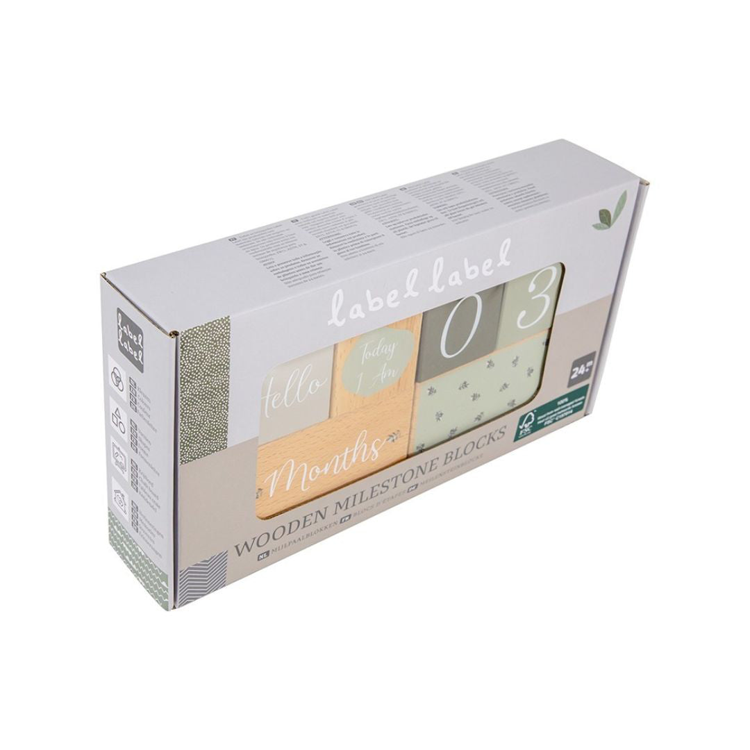 Label Label® Lesene kocke Milestone Olive Green Label Label