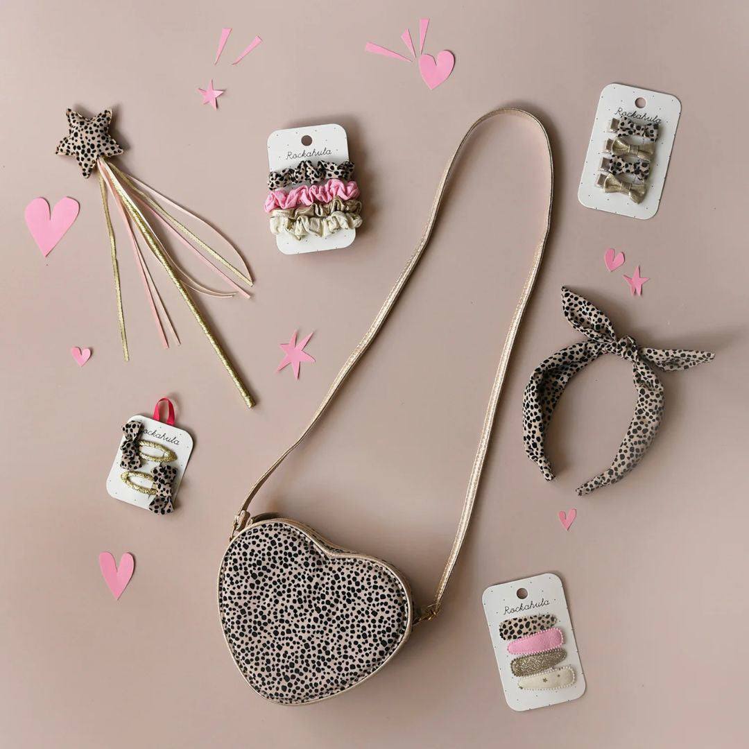 Rockahula® Sponke za lase Leopard Shimmer Mini Bow Rockahula