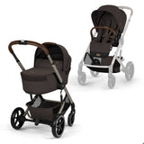 Cybex® Dječja kolica s sklopivom košarom 2u1 Balios S Lux Chocolate Brown (Taupe Frame)