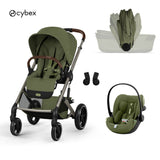 Cybex® Passeggino 3in1 con navicella pieghevole Balios S Lux + Seggiolino auto Cloud G3 Moss Green