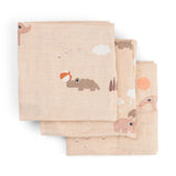 Done by Deer® Burp cloth 3-pack Playground Powder 65x65